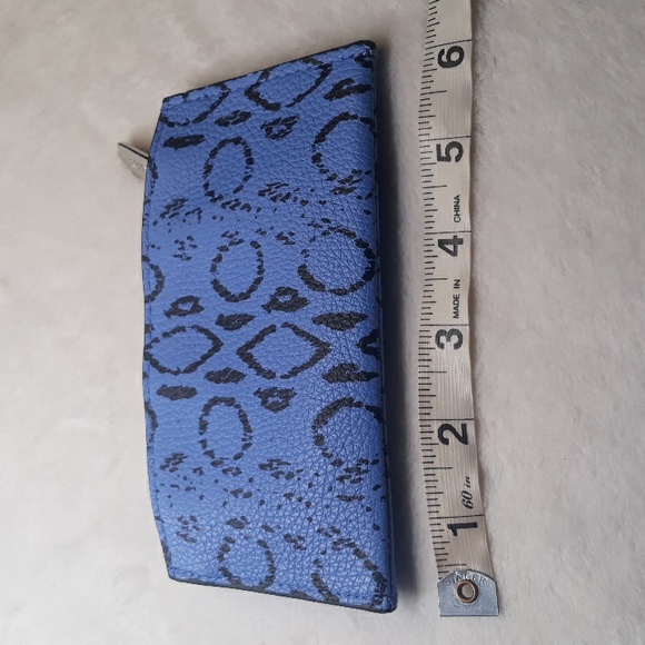 Reed Krakoff French Blue Viper small zippered wallet  (6 x 3 inches) - Picture 5 of 11